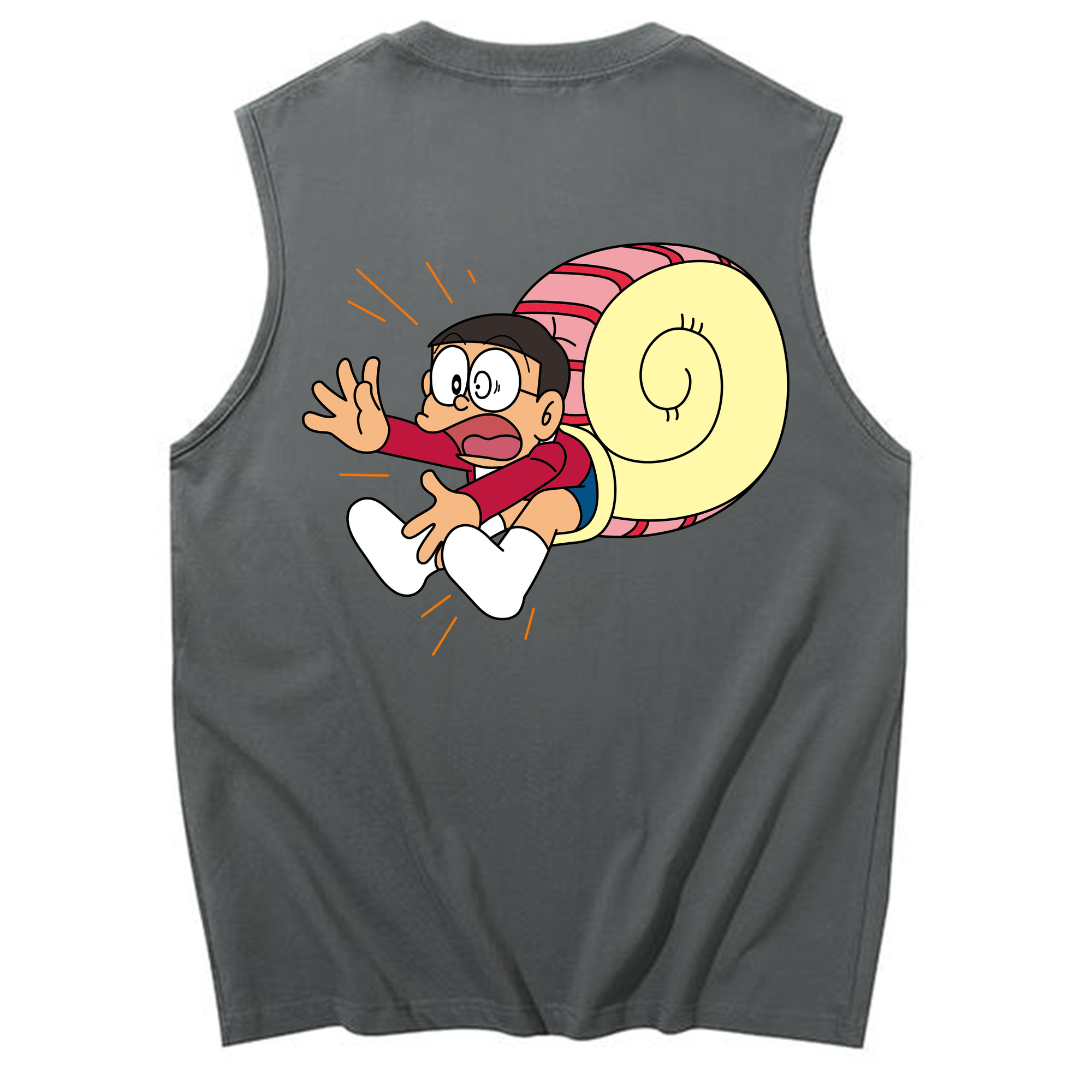 （画像用） ドラえもん 野比 のび太 Doraemon Nobita Nobi コットン100％タンクトップ（背面プリント）